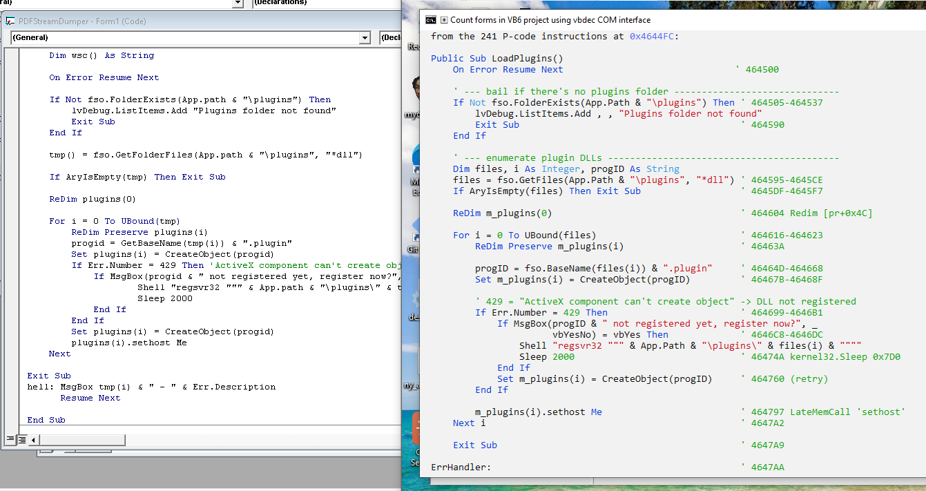 Scripting the disassembler: Local agentic reverse engineering through vbdec’s live COM object model