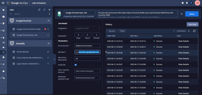 Google Cloud Platform (GCP) Google Security Operations SIEM Tenant Service Account of the SecOps Instance Access Token Leak