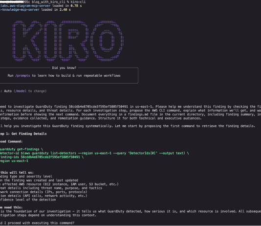 Accelerate security investigations with Kiro CLI